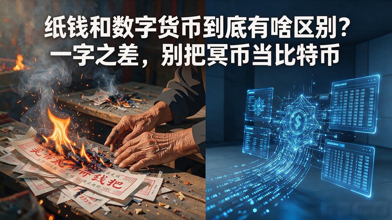 纸钱和数字货币到底有啥区别？一字之差，别把冥币当比特币
