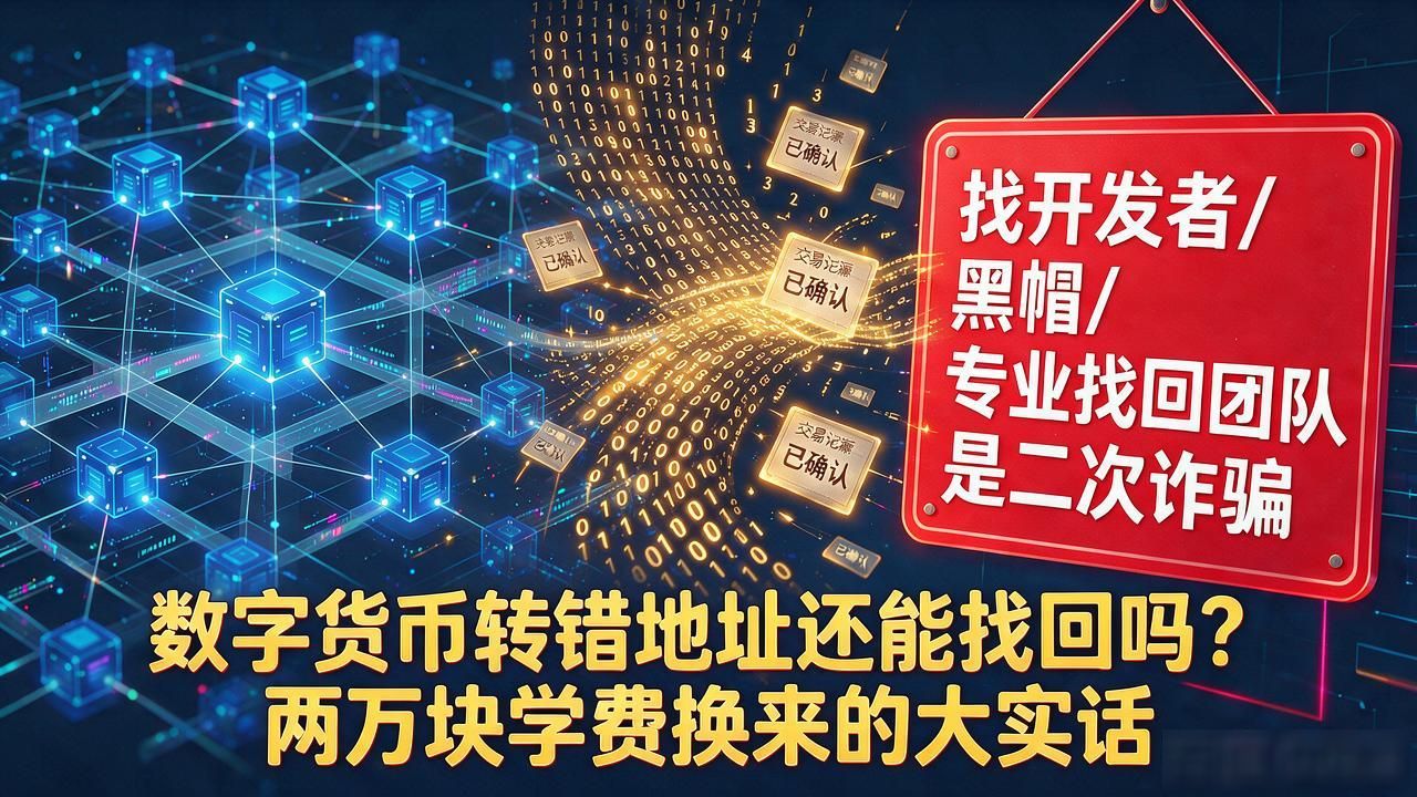 数字货币转错地址还能找回吗？两万块学费换来的大实话
