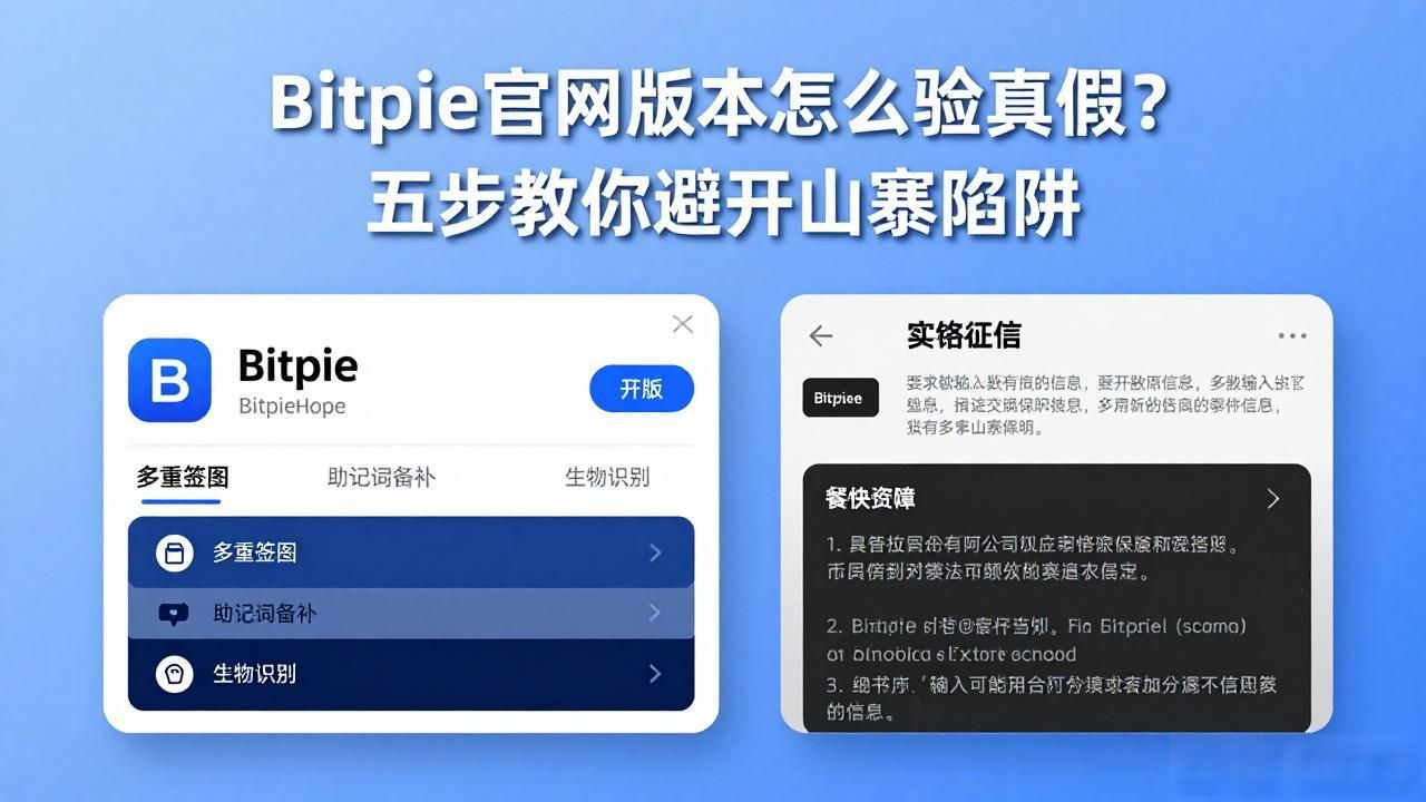 Bitpie官网版本怎么验真假？五步教你避开山寨陷阱
