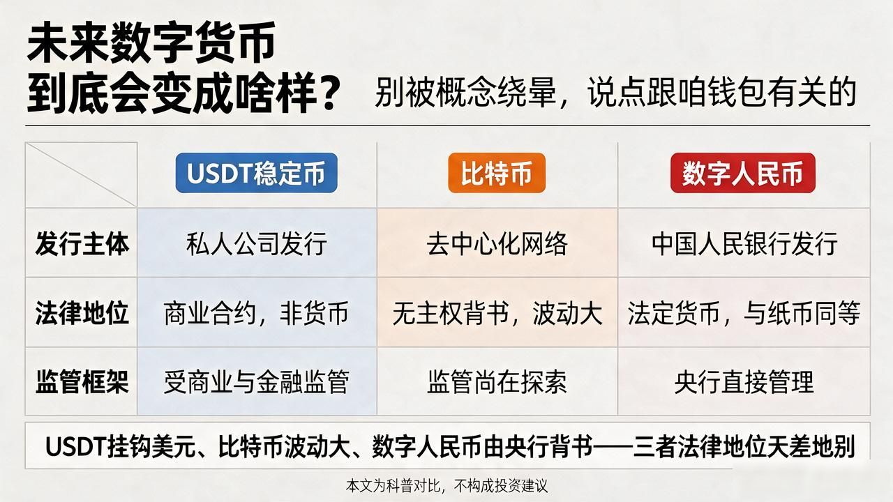 未来数字货币到底会变成啥样？别被概念绕晕，说点跟咱钱包有关的