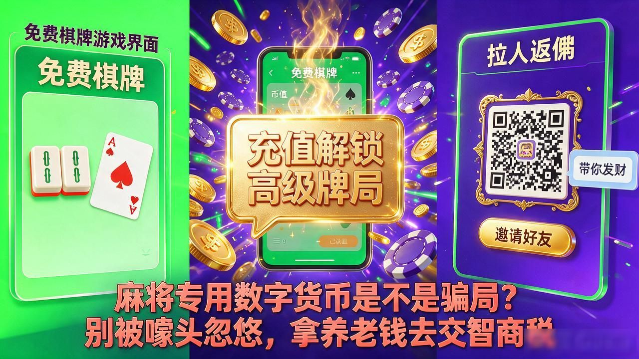 麻将专用数字货币是不是骗局？别被噱头忽悠，拿养老钱去交智商税