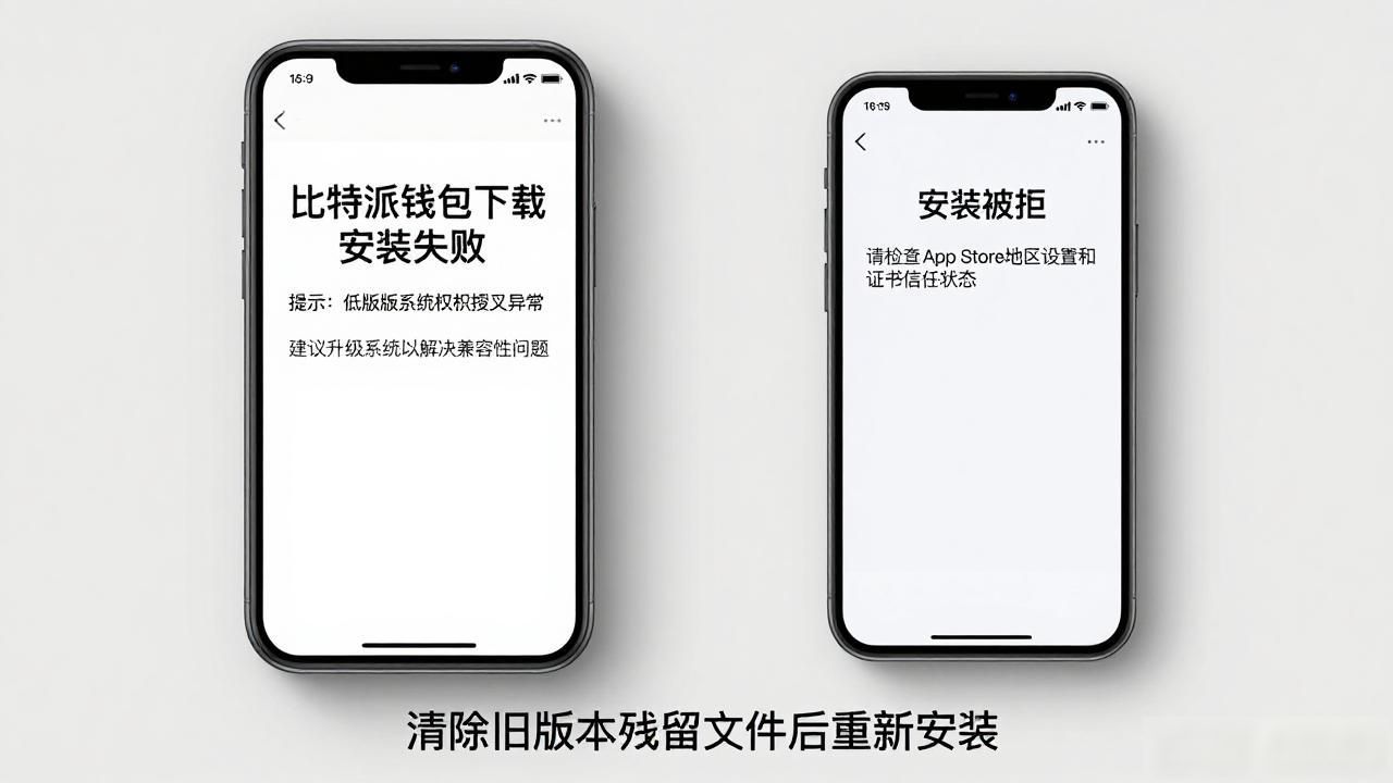 比特派钱包下载安装失败？官方渠道常见报错一键搞定