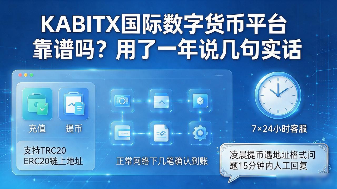 KABITX国际数字货币平台靠谱吗？用了一年说几句实话