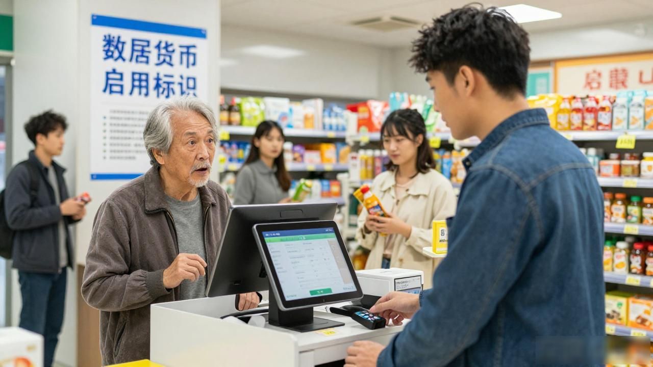 五月一日启用数字货币，我一家小超市连夜改收银，老顾客都懵了