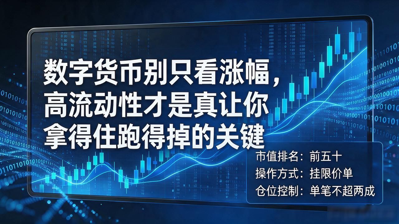 数字货币别只看涨幅，高流动性才是真让你拿得住跑得掉的关键