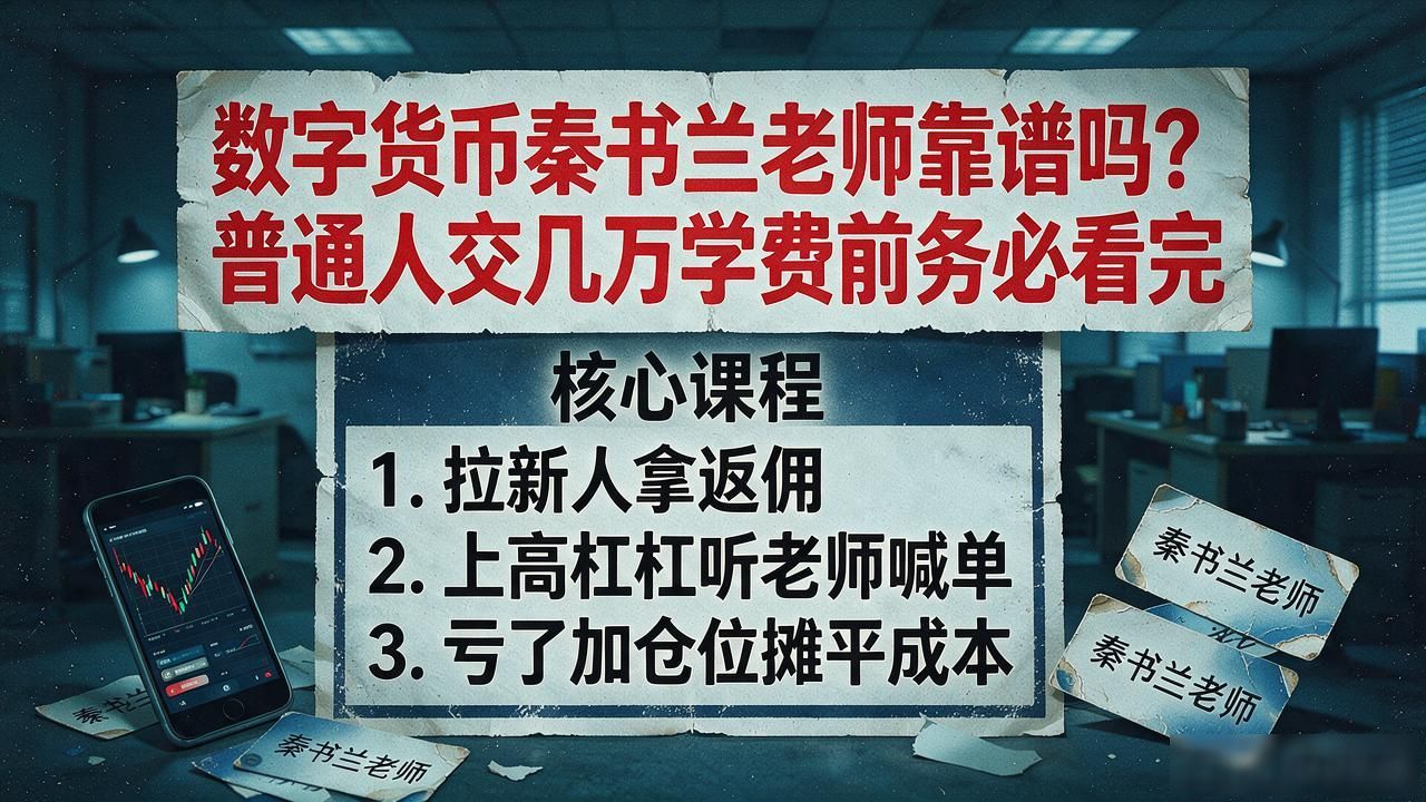 数字货币秦书兰老师靠谱吗？普通人交几万学费前务必看完