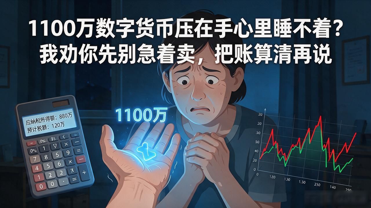 1100万数字货币压在手心里睡不着？我劝你先别急着卖，把账算清再说