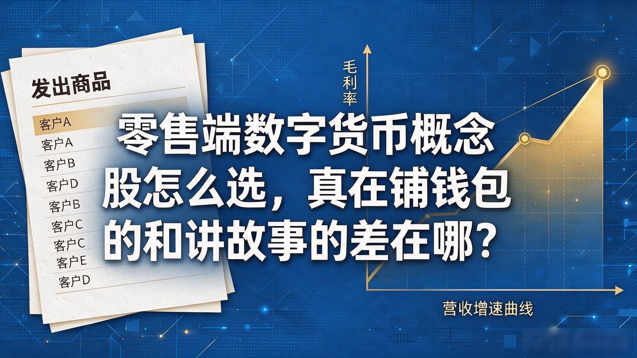 零售端数字货币概念股怎么选，真在铺钱包的和讲故事的差在哪