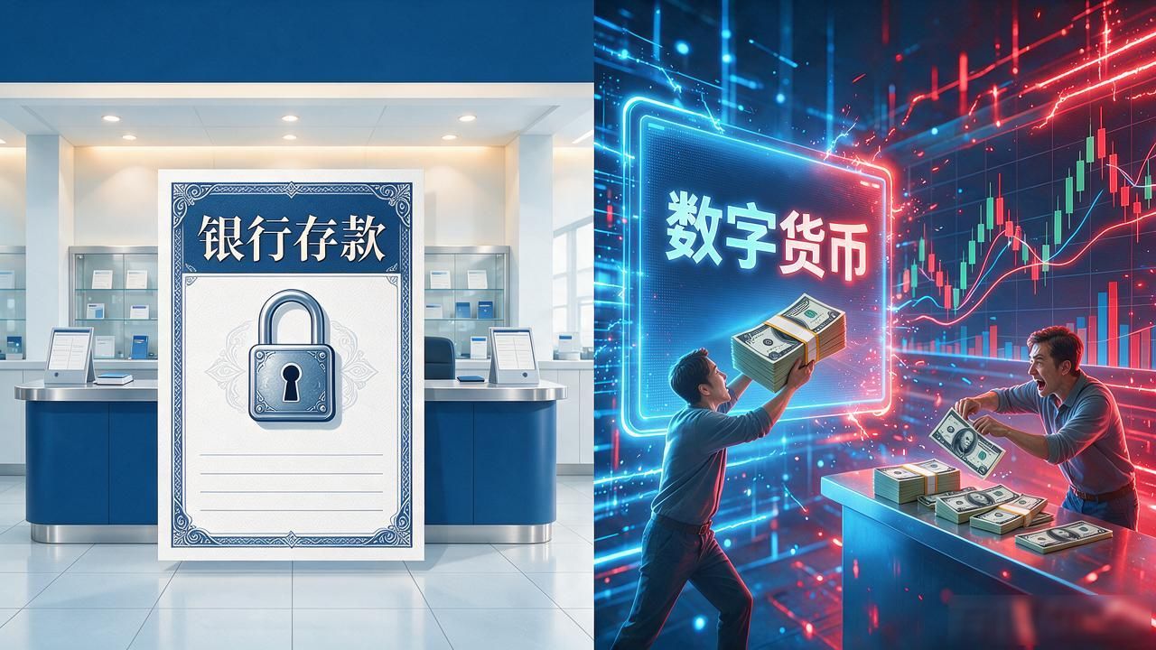 银行存款和数字货币到底怎么选，普通人最关心的就是安不安心