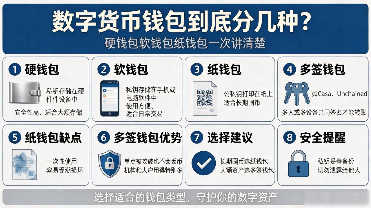 数字货币钱包到底分几种？硬钱包软钱包纸钱包一次讲清楚