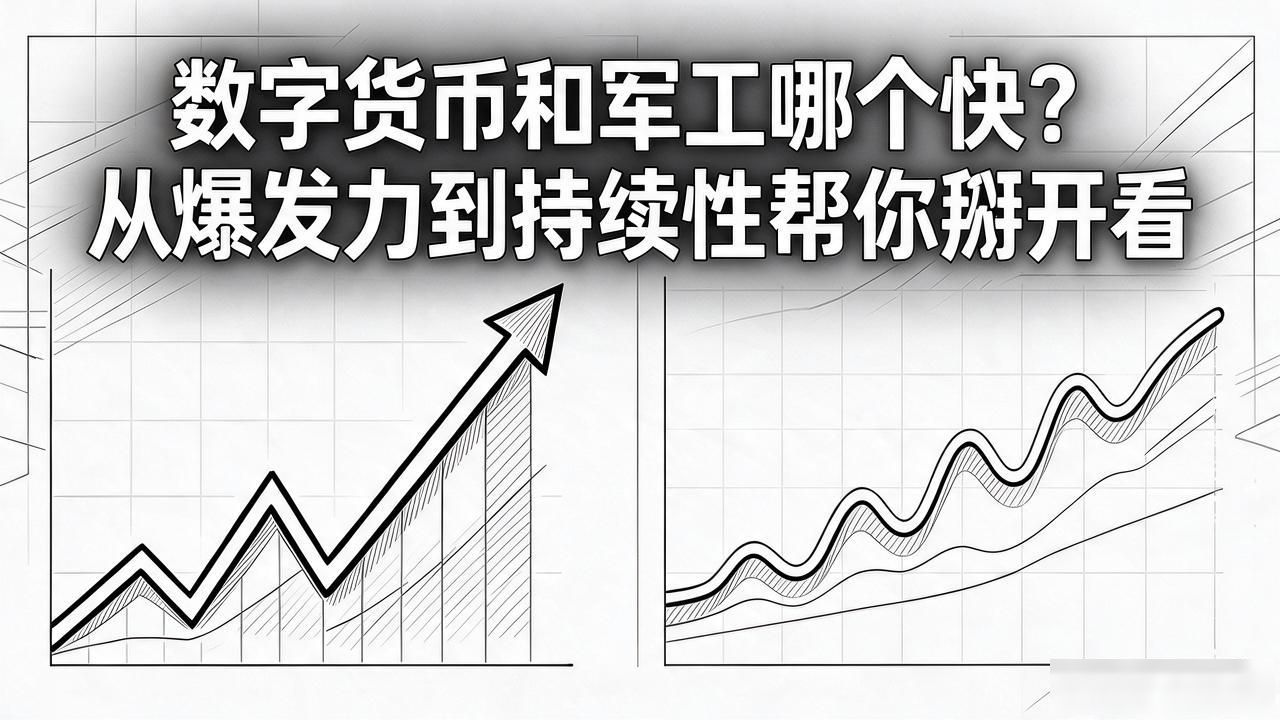 数字货币和军工哪个快？从爆发力到持续性帮你掰开看