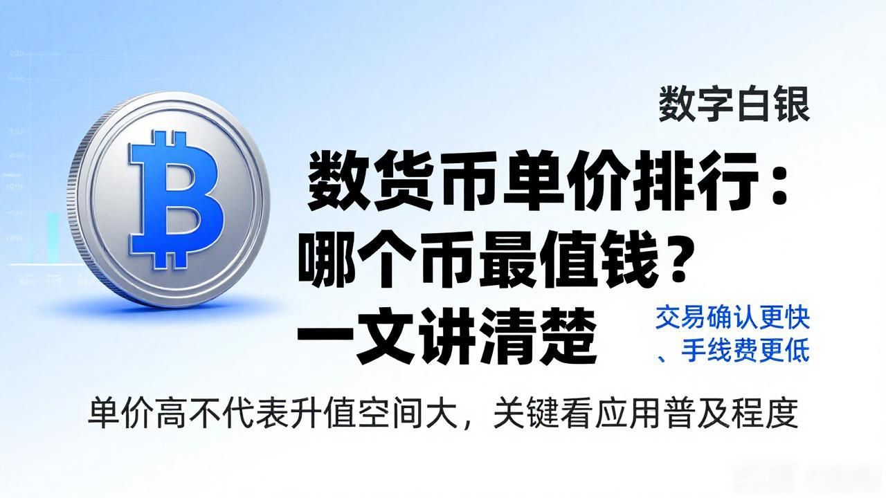 数字货币单价排行：哪个币最值钱？一文讲清楚