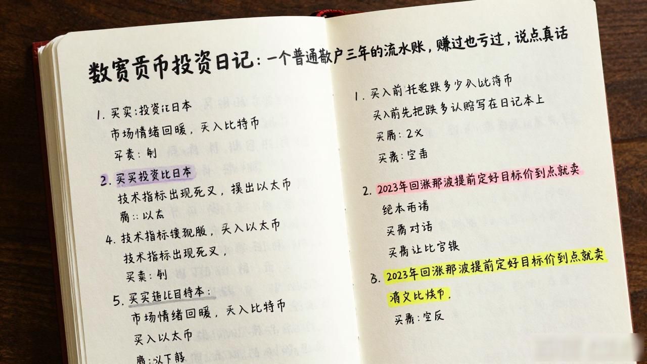 数字货币投资日记：一个普通散户三年的流水账，赚过也亏过，说点真话