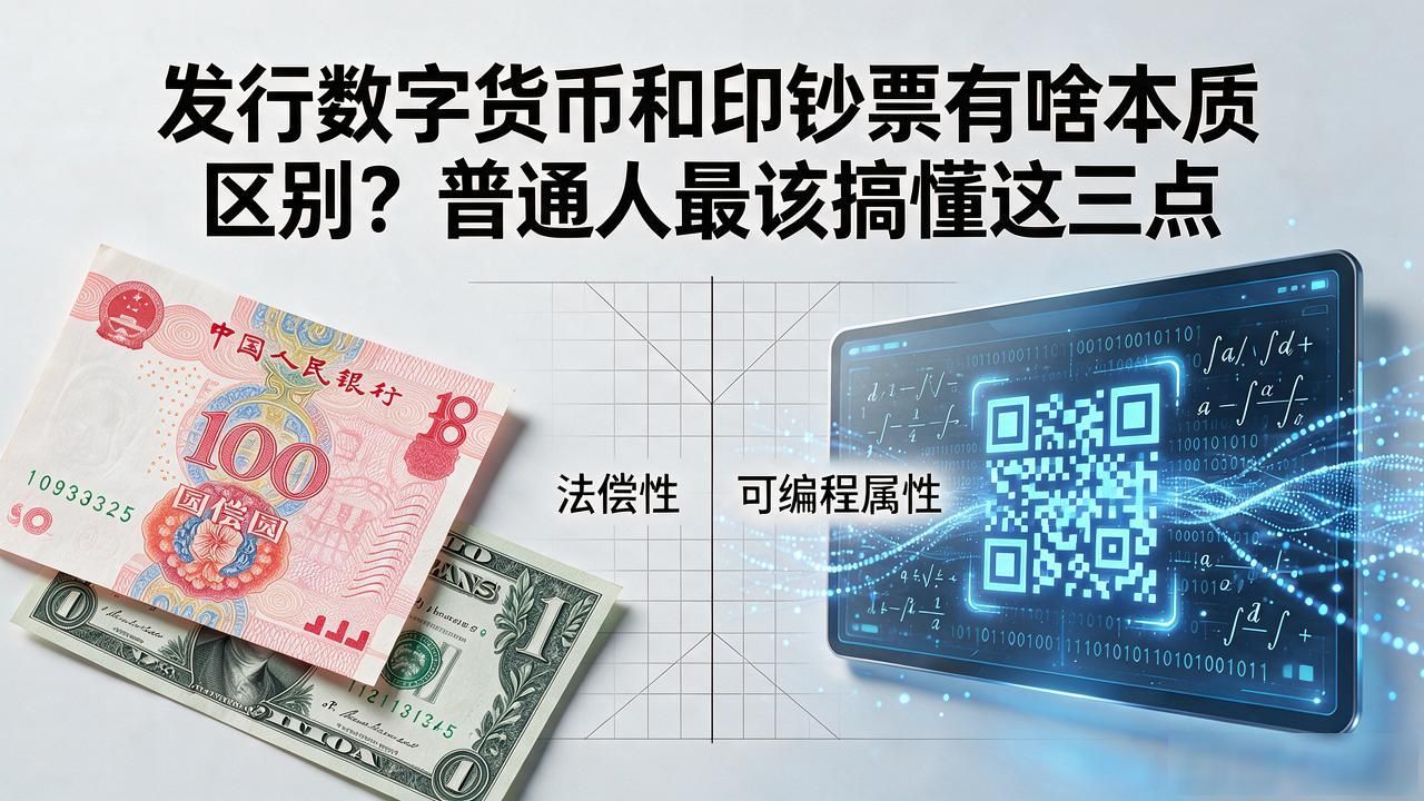 发行数字货币和印钞票有啥本质区别？普通人最该搞懂这三点